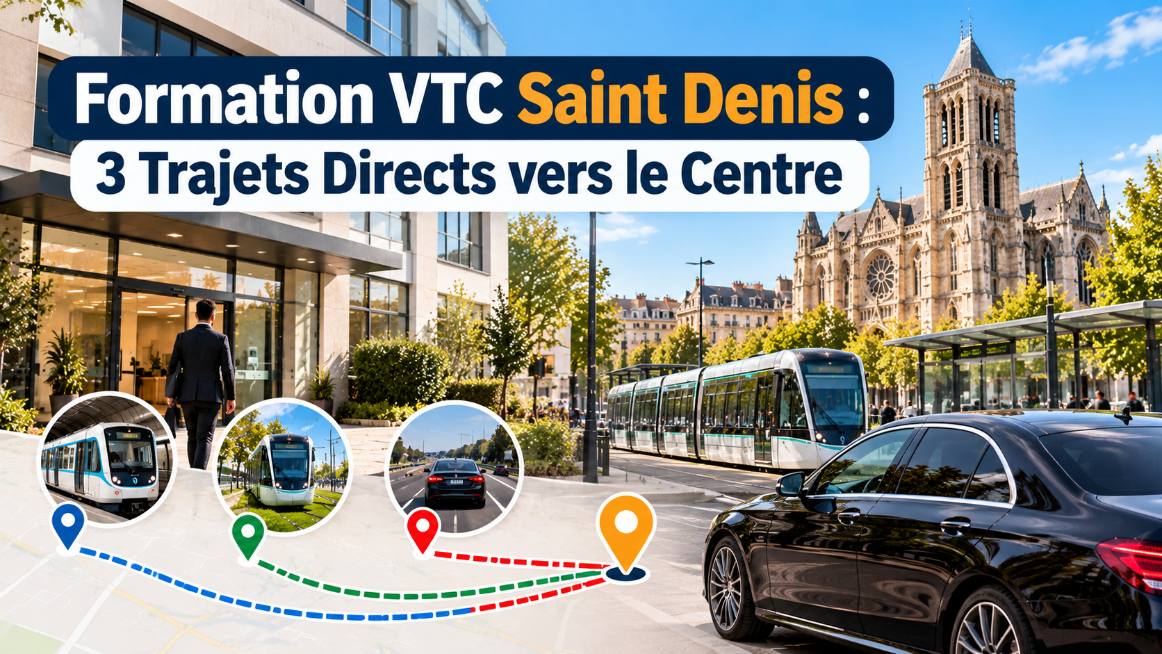 Formation VTC Saint Denis : 3 Trajets Directs vers le Centre